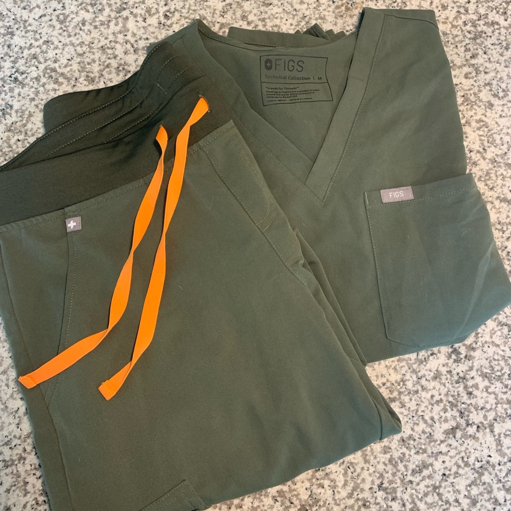Figs Limited Edition Moss Green scrubs Set